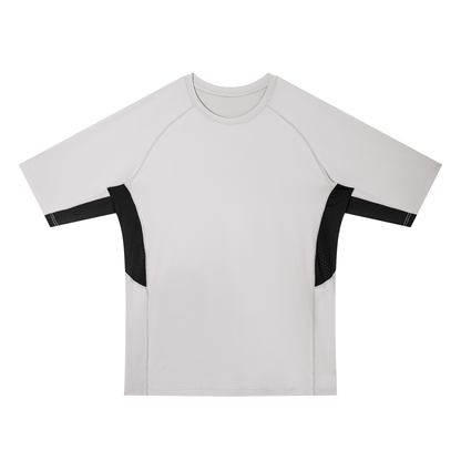 Men's Color Block Bodycon T-Shirt in light gray