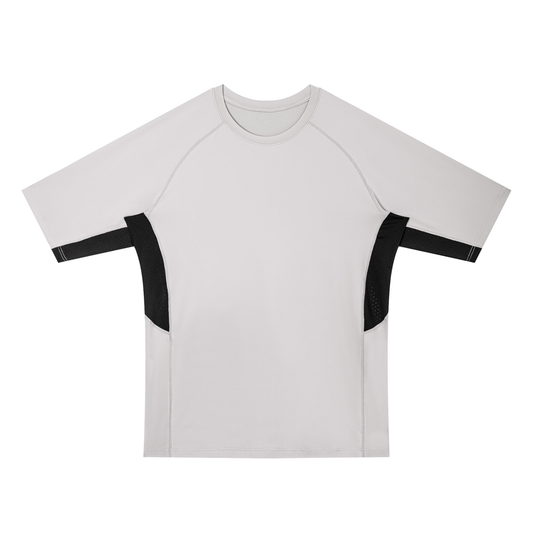 Men's Color Block Bodycon T-Shirt in light gray