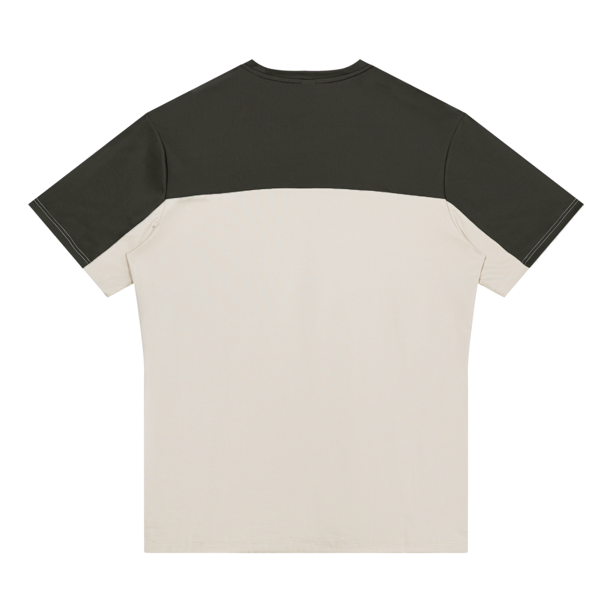 Men's Color Block Performance T-Shirt in light gray with dark gray, alternate angle