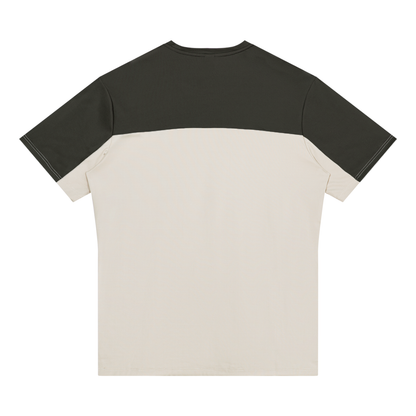 Men's Color Block Performance T-Shirt in light gray with dark gray, alternate angle