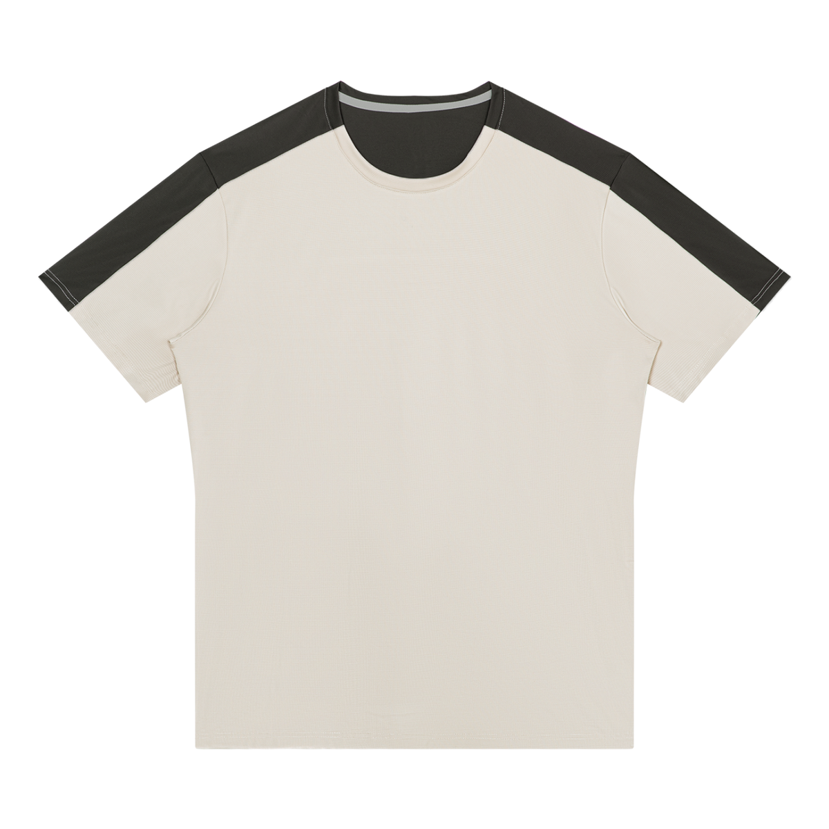 Men's Color Block Performance T-Shirt in light gray with dark gray