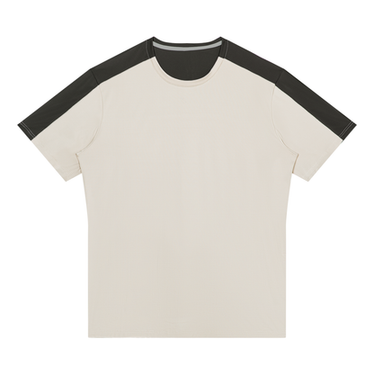 Men's Color Block Performance T-Shirt in light gray with dark gray