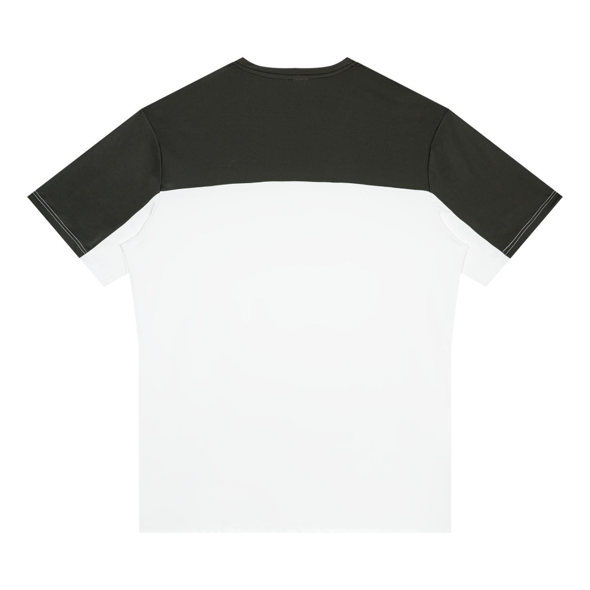 Men's Color Block Performance T-Shirt in white with dark gray, alternate angle