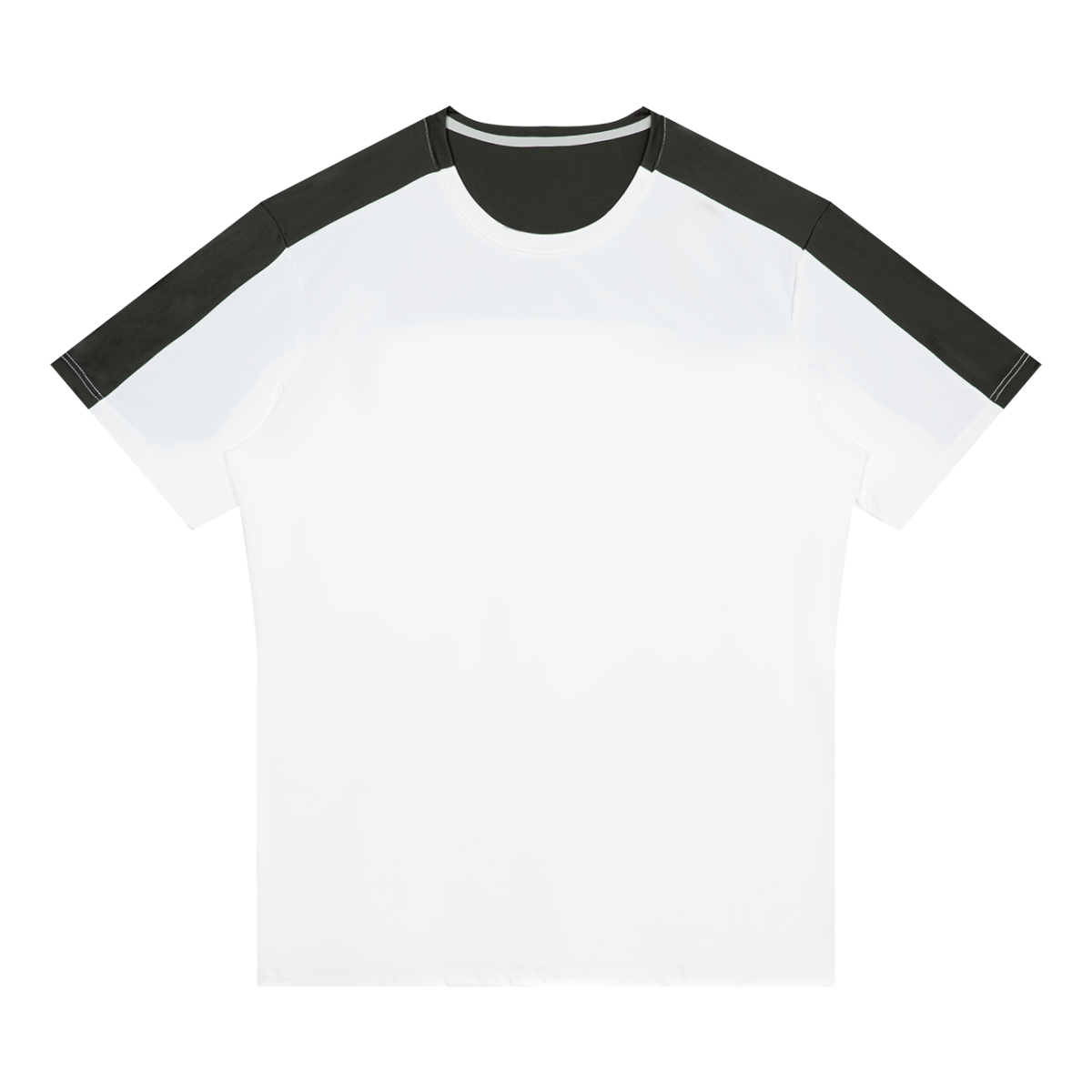 Men's Color Block Performance T-Shirt in white with dark gray
