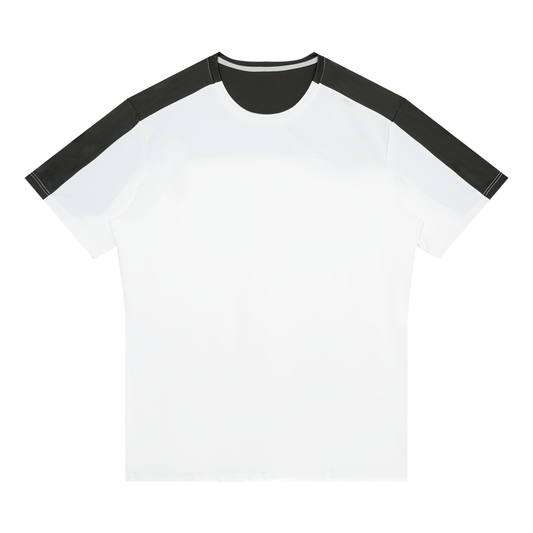 Men's Color Block Performance T-Shirt in white with dark gray