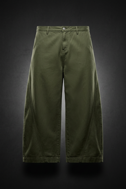 Men's Cotton Barrel Leg Pants