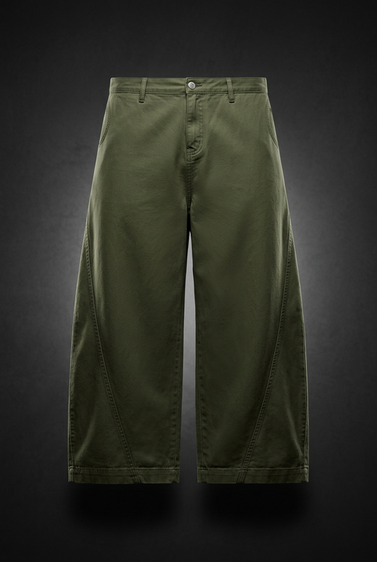 Men's Cotton Barrel Leg Pants