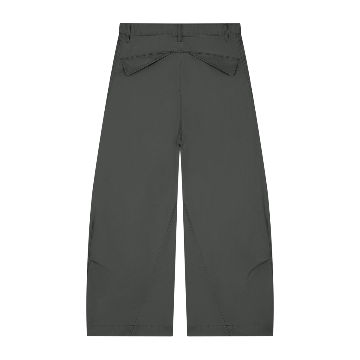 Men's Cotton Barrel Leg Pants in dark gray, alternate angle