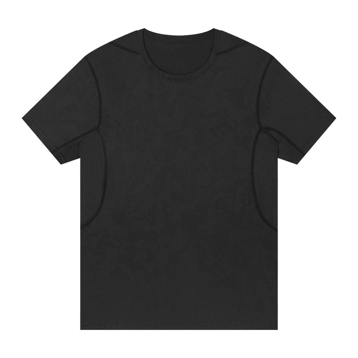 Men's Jacquard Regular Fit T-Shirt in black
