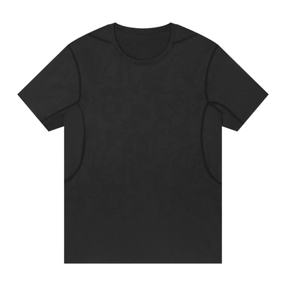 Men's Jacquard Regular Fit T-Shirt in black