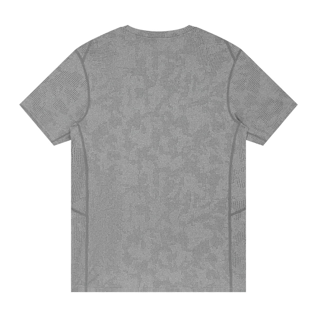 Men's Jacquard Regular Fit T-Shirt in flower gray, alternate angle
