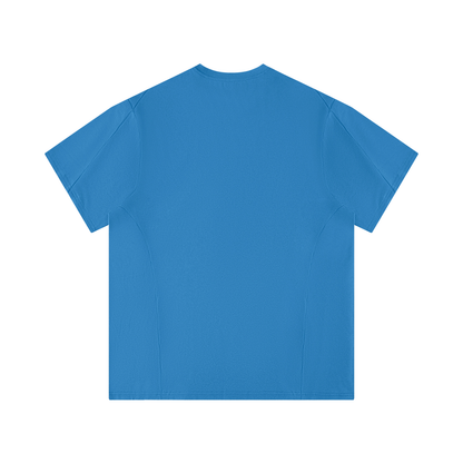 Men's Loose Fit Performance T-Shirt in colorful blue, alternate angle