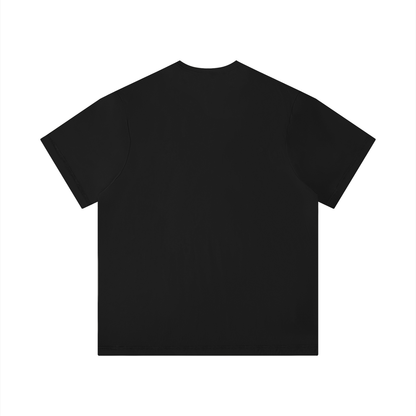 Men's Loose Fit Solid Color T-Shirt in black, alternate angle