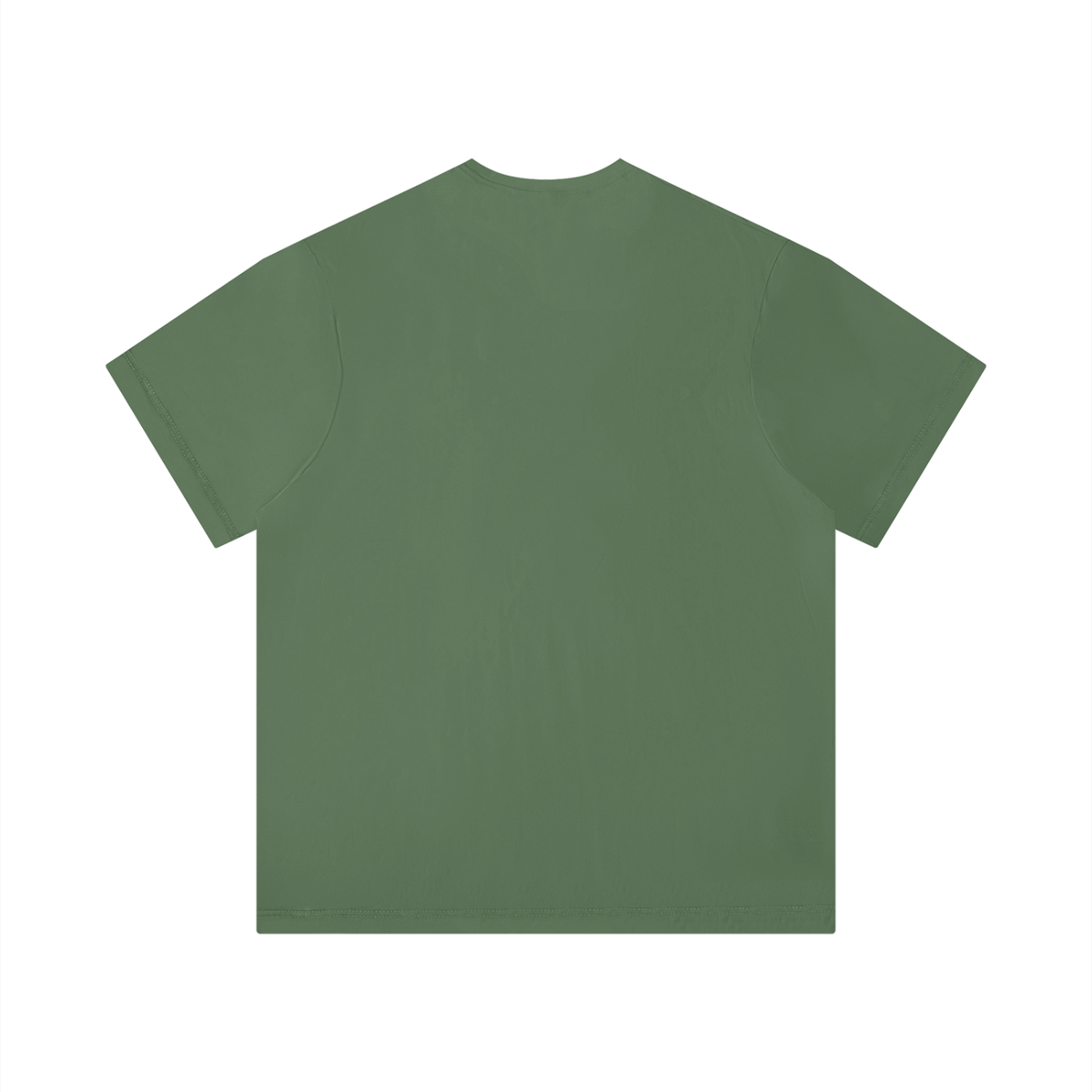 Men's Loose Fit Solid Color T-Shirt in blackish green, alternate angle