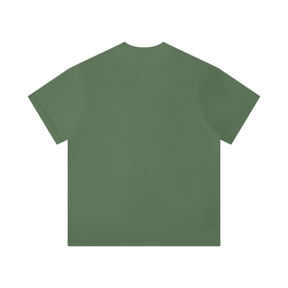 Men's Loose Fit Solid Color T-Shirt in blackish green, alternate angle