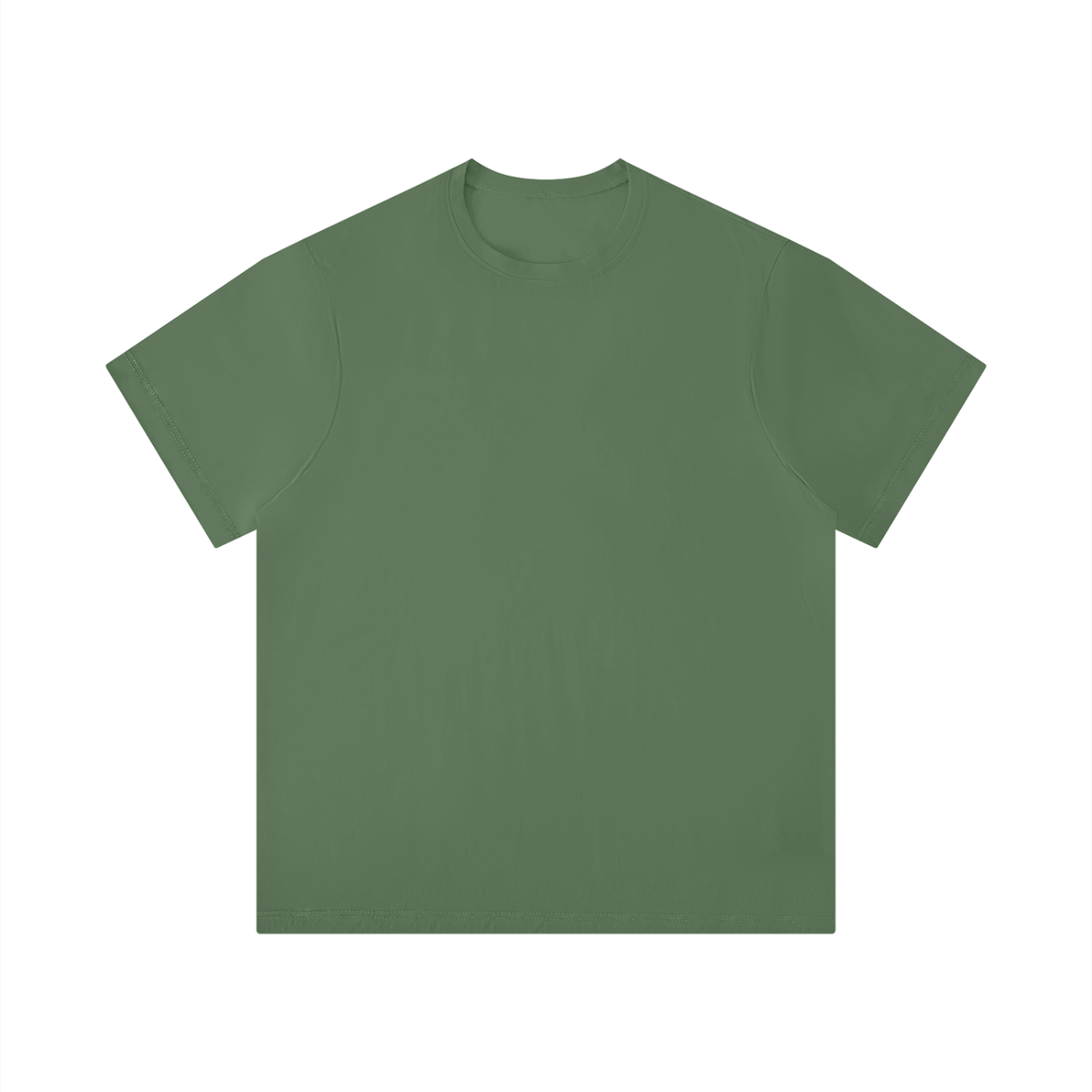 Men's Loose Fit Solid Color T-Shirt in blackish green
