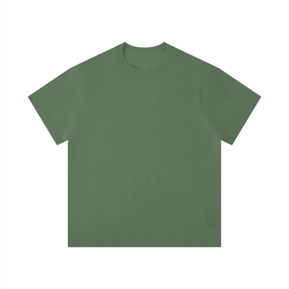 Men's Loose Fit Solid Color T-Shirt in blackish green