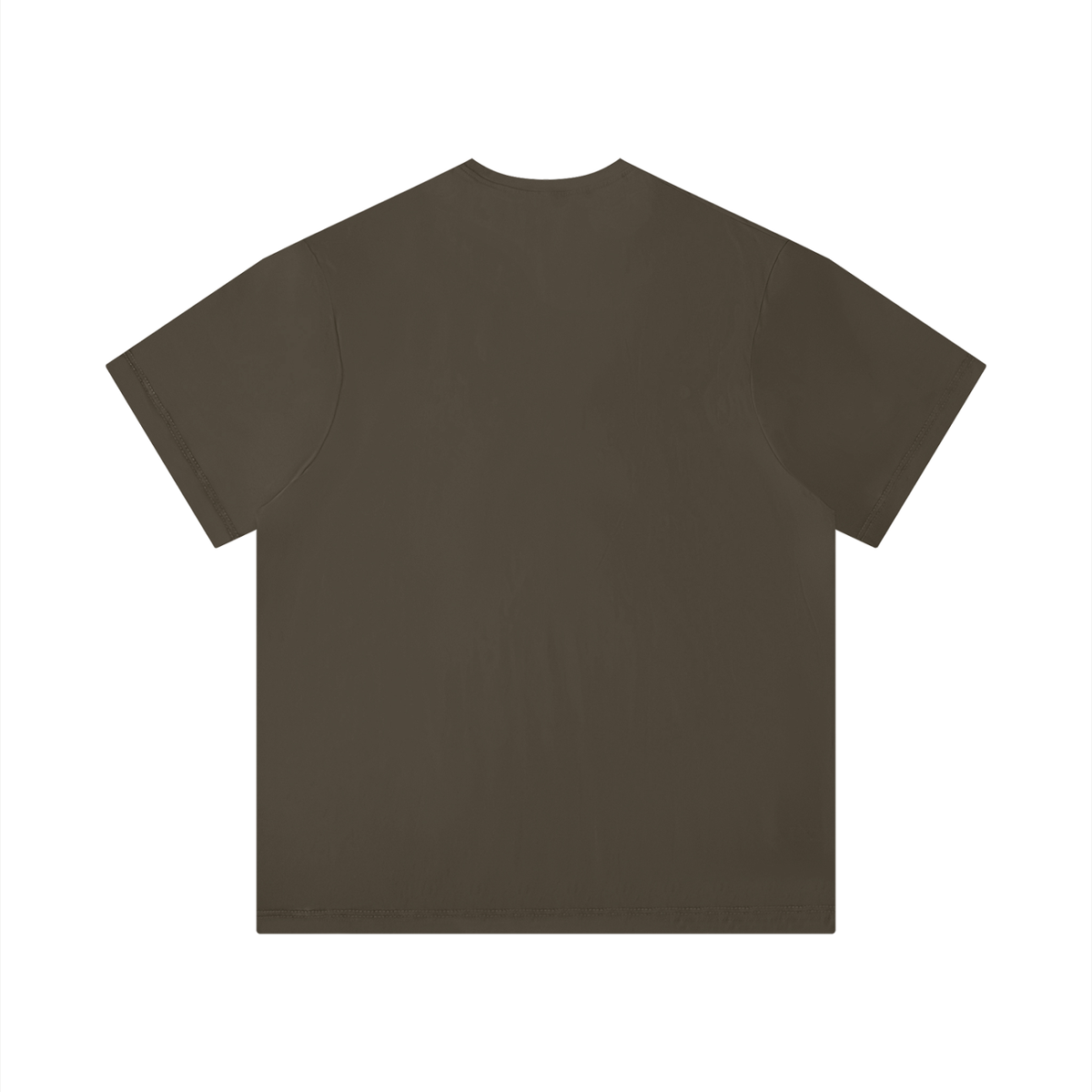 Men's Loose Fit Solid Color T-Shirt in coffee, alternate angle