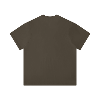 Men's Loose Fit Solid Color T-Shirt in coffee, alternate angle