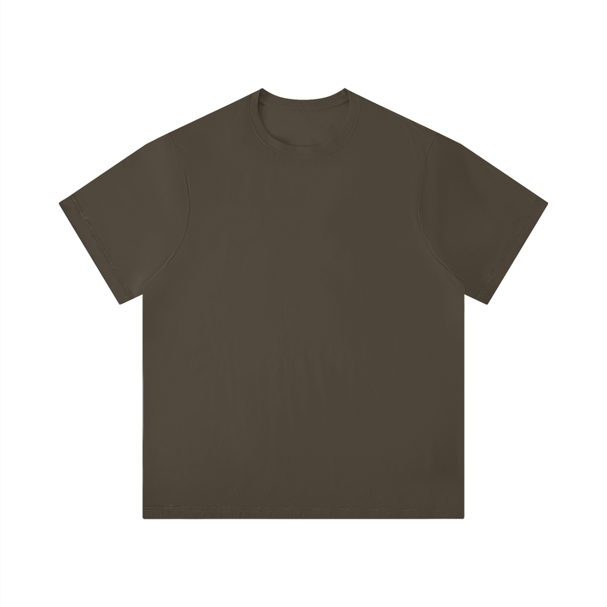 Men's Loose Fit Solid Color T-Shirt in coffee