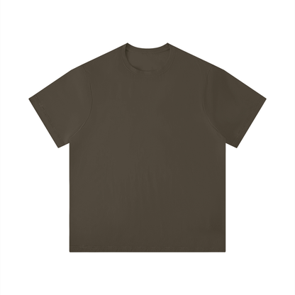 Men's Loose Fit Solid Color T-Shirt in coffee