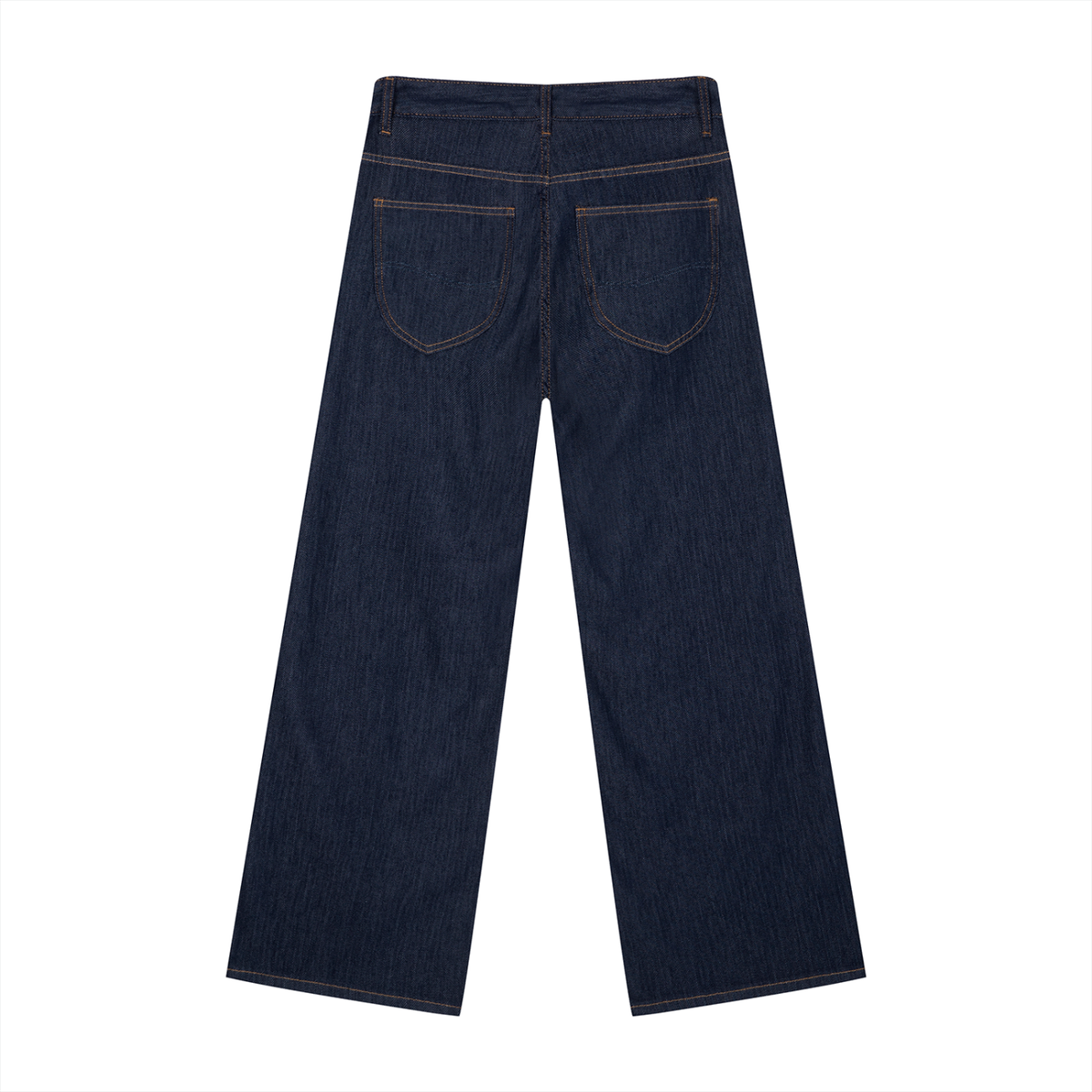Men's Loose Fit Wide Leg Jeans in navy blue, alternate angle