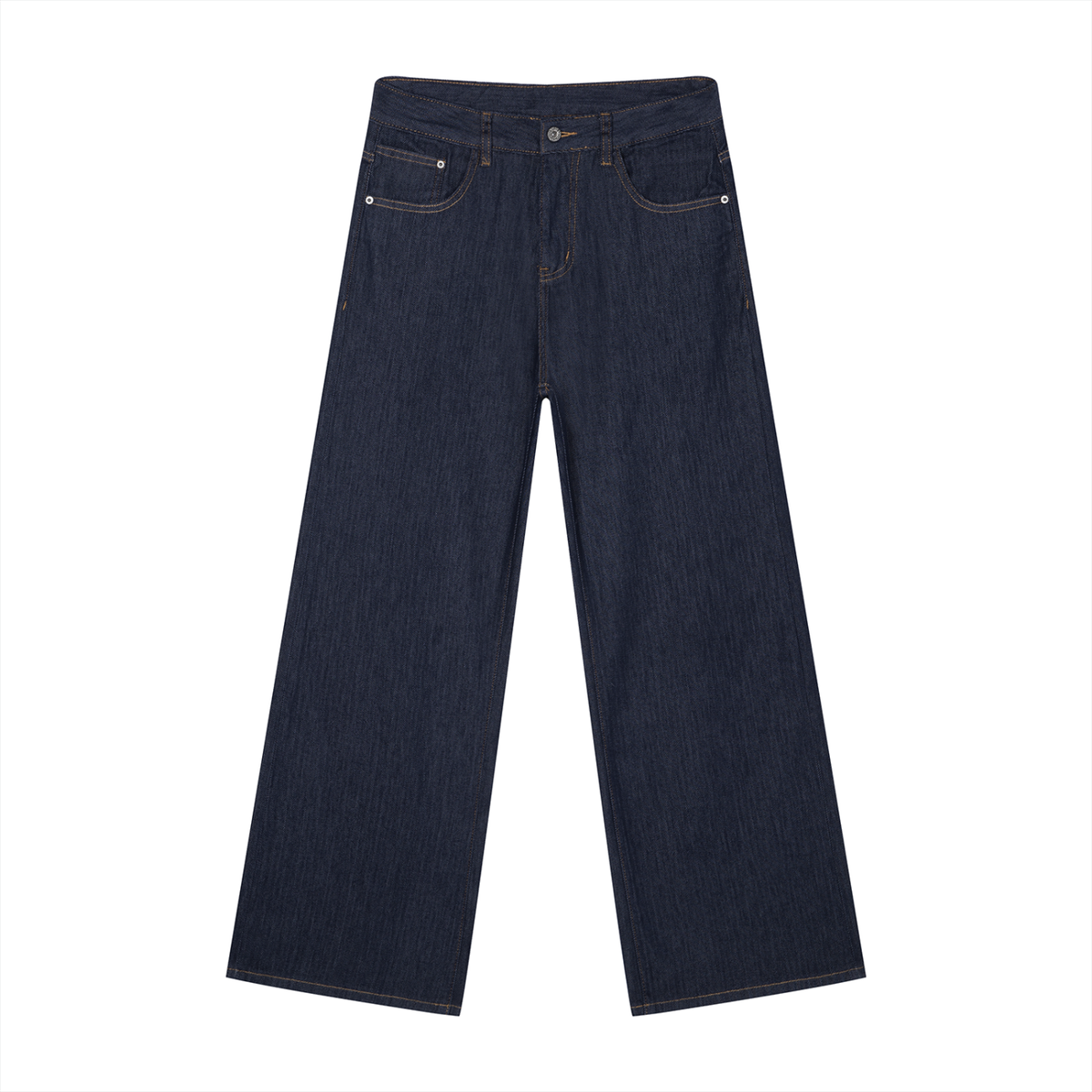 Men's Loose Fit Wide Leg Jeans in navy blue