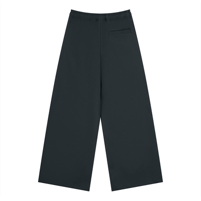 Men's Loose Straight Leg Pants in black, alternate angle