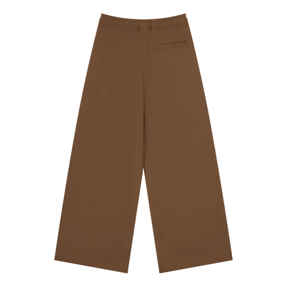 Men's Loose Straight Leg Pants in coffee, alternate angle