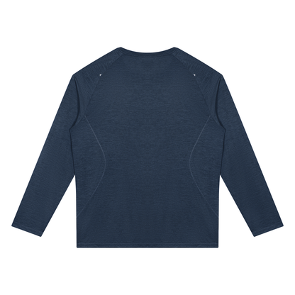 Men's Paneled Performance T-Shirt in navy blue, alternate angle