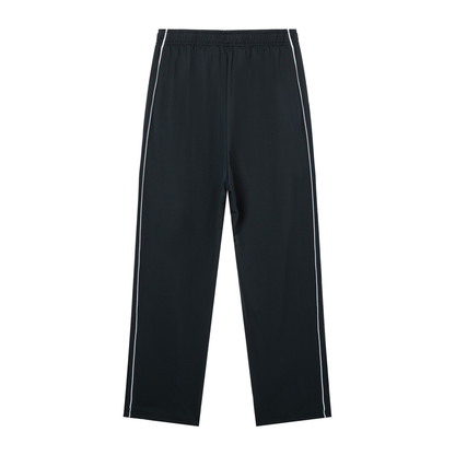 Men's Piping Straight Leg Sweatpants in black, alternate angle