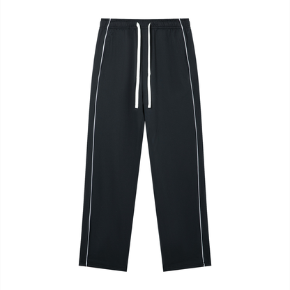Men's Piping Straight Leg Sweatpants in black
