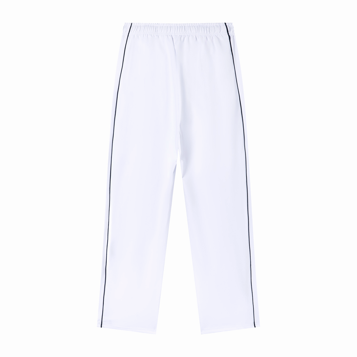 Men's Piping Straight Leg Sweatpants in white, alternate angle