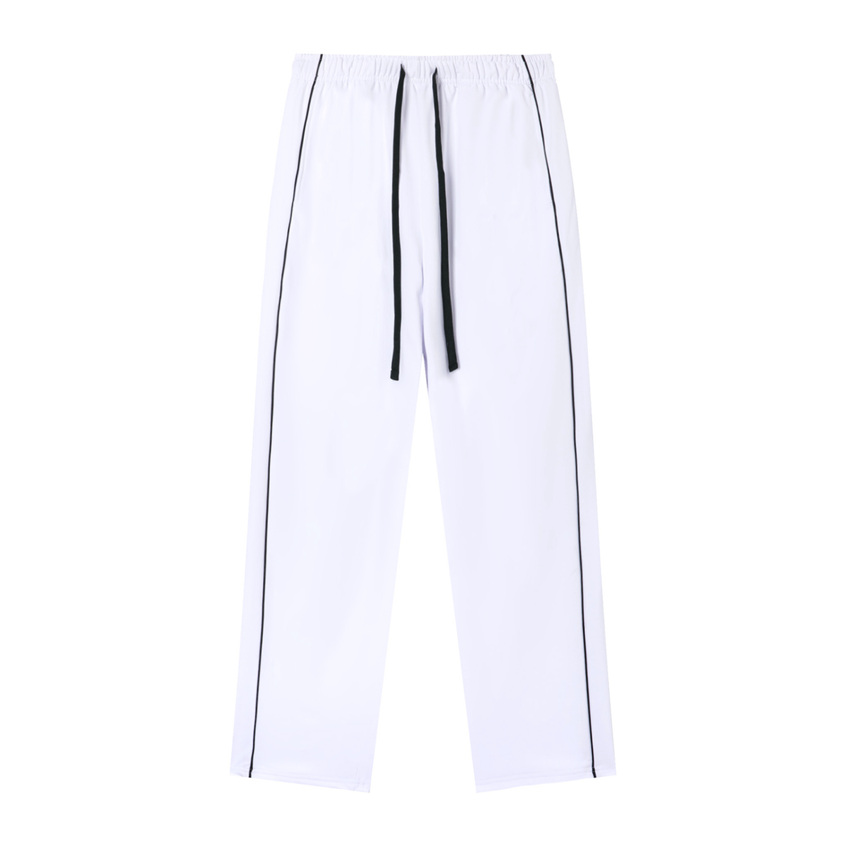 Men's Piping Straight Leg Sweatpants in white