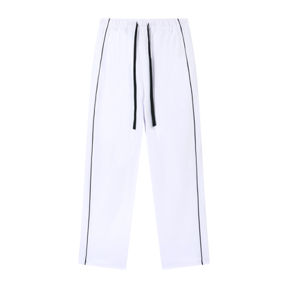 Men's Piping Straight Leg Sweatpants in white