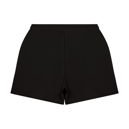 Men's Pocketed Compression-Lined Performance Shorts in black, alternate angle