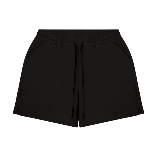 Men's Pocketed Compression-Lined Performance Shorts in black