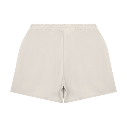 Men's Pocketed Compression-Lined Performance Shorts in pale khaki, alternate angle