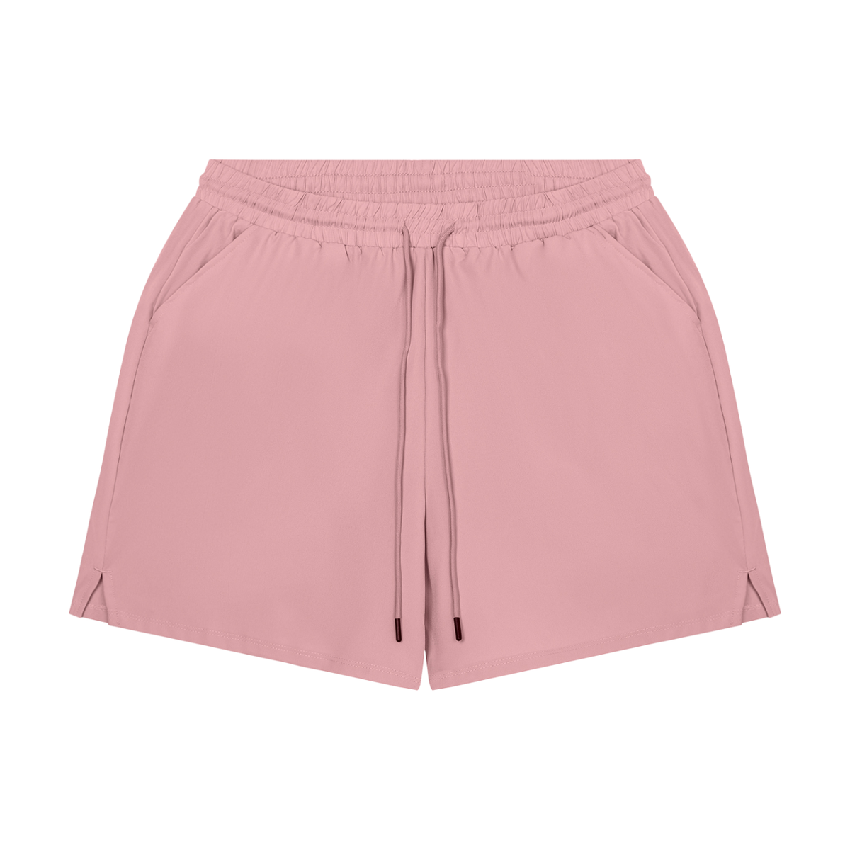 Men's Pocketed Compression-Lined Performance Shorts in pink