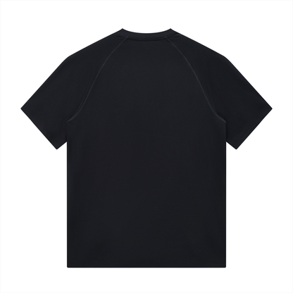 Men's Raglan Crewneck Blend T-Shirt in black, alternate angle