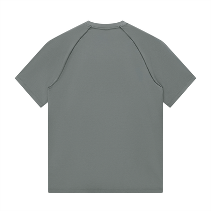 Men's Raglan Crewneck Blend T-Shirt in dark gray, alternate angle