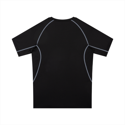 Men's Raglan Panel Training T-Shirt in black, alternate angle