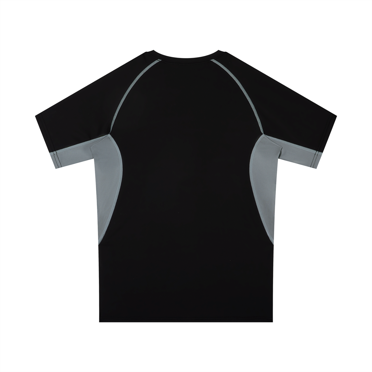 Men's Raglan Panel Training T-Shirt in black with gray, alternate angle