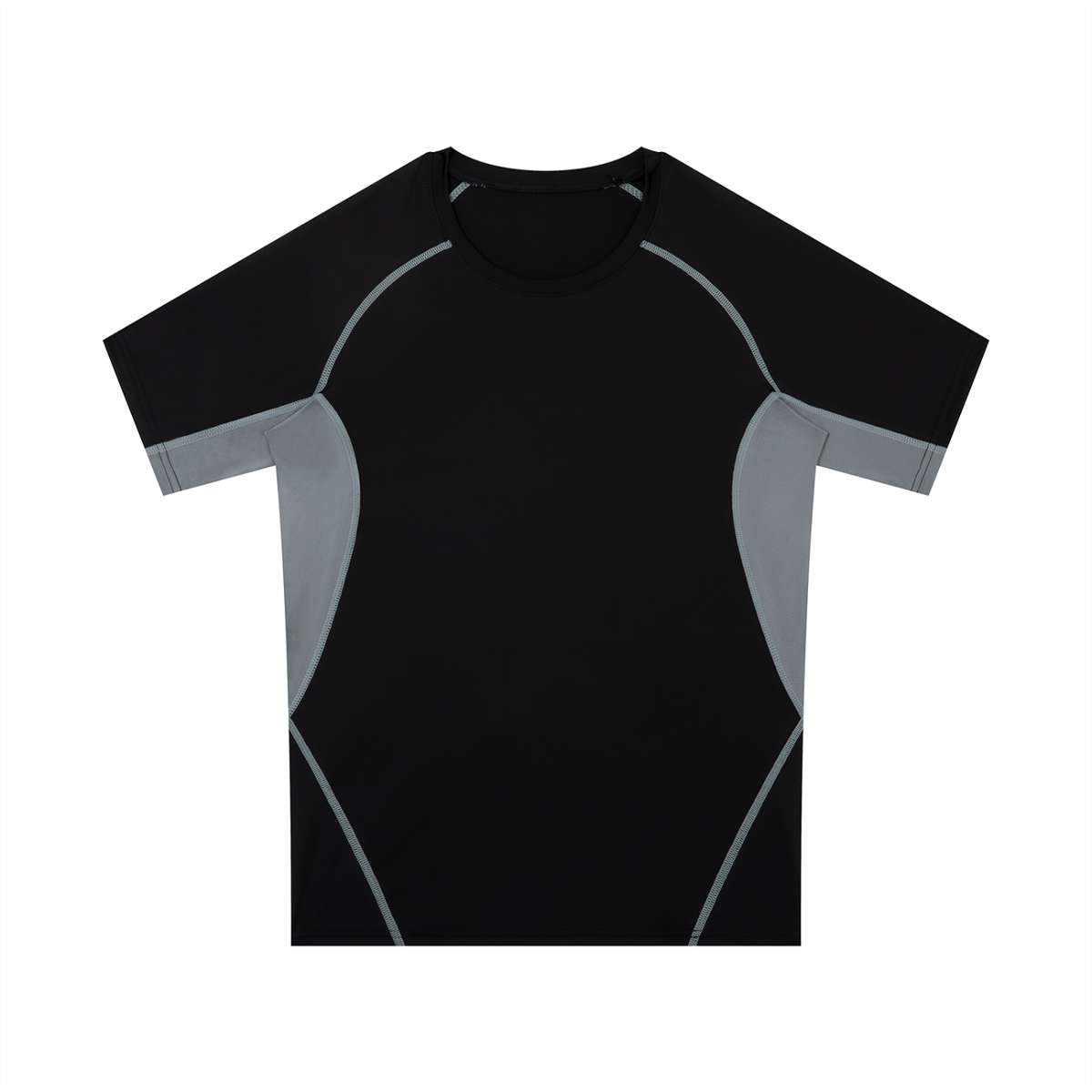 Men's Raglan Panel Training T-Shirt in black with gray