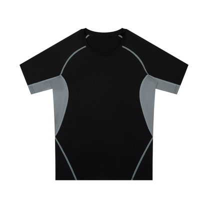 Men's Raglan Panel Training T-Shirt in black with gray