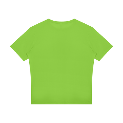Men's Raglan Reflective T-Shirt in lemon green, alternate angle