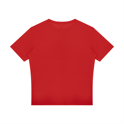 Men's Raglan Reflective T-Shirt in red, alternate angle
