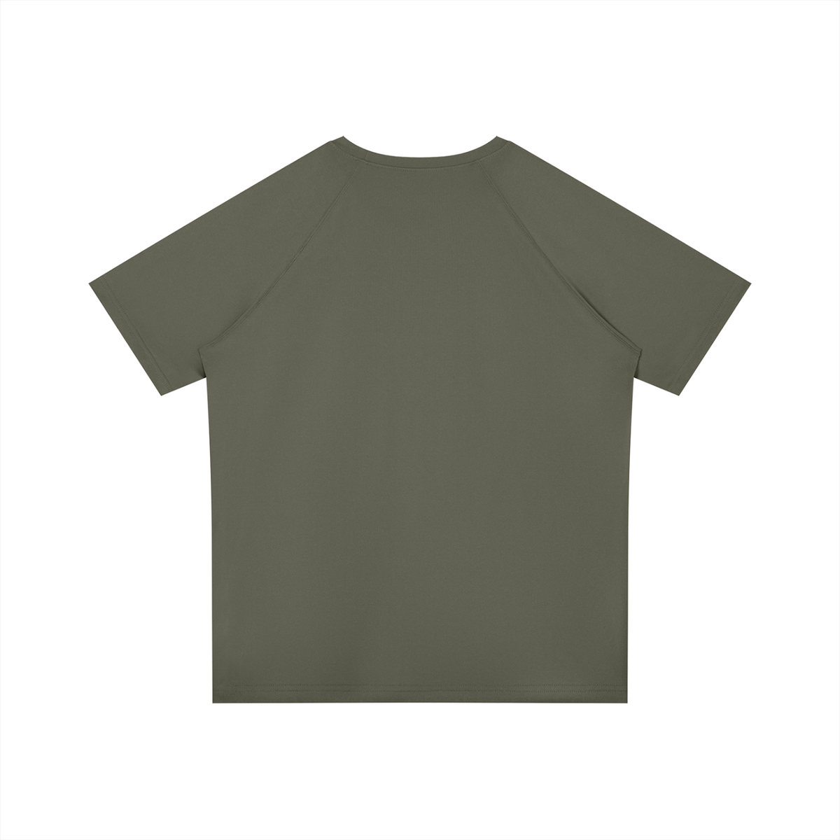 Men's Raglan Sleeve Performance T-Shirt in army green, alternate angle