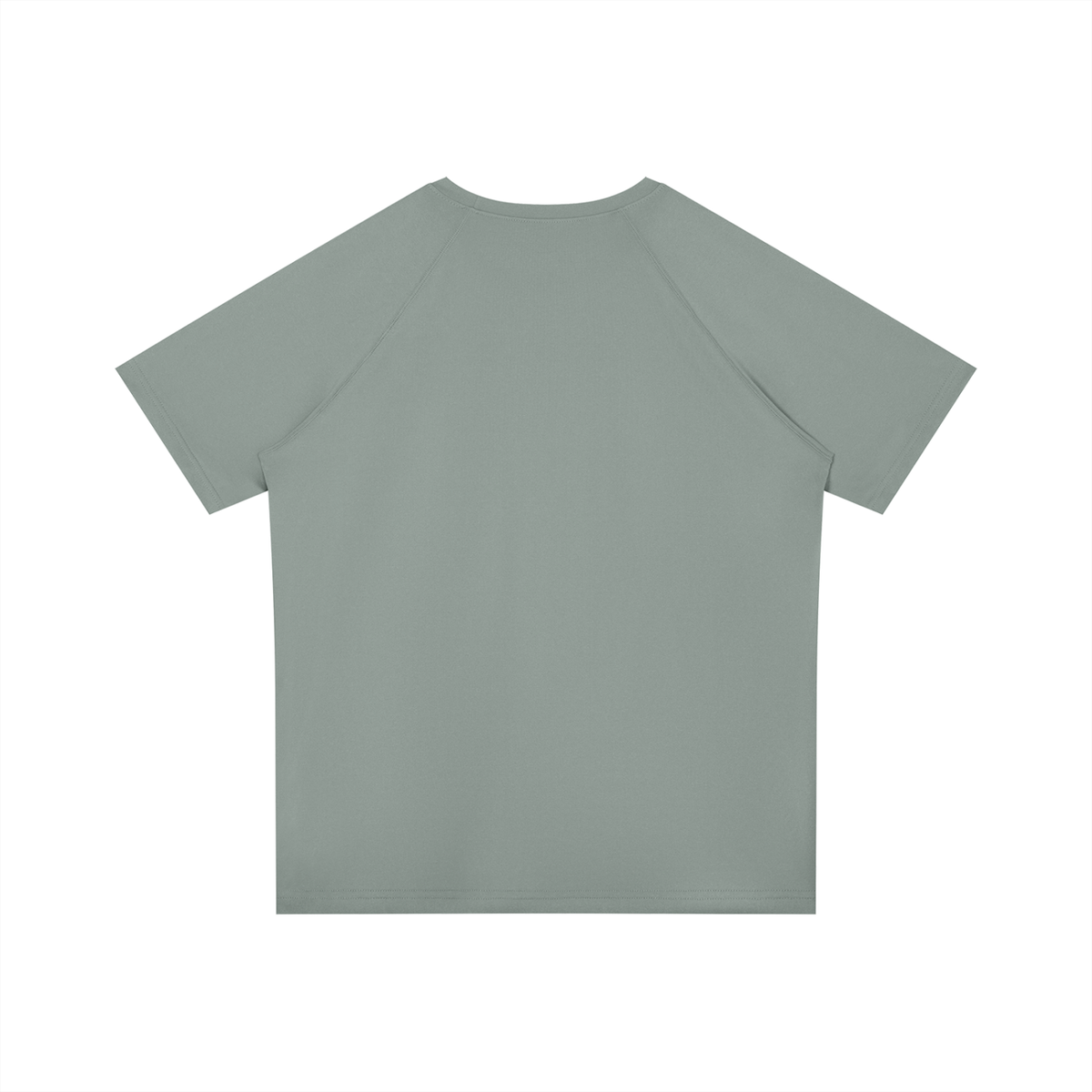 Men's Raglan Sleeve Performance T-Shirt in gray, alternate angle