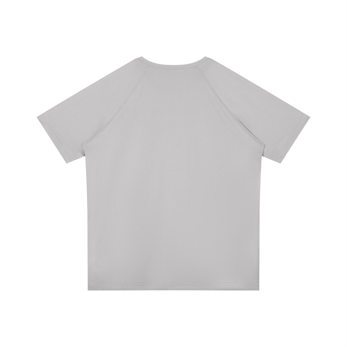 Men's Raglan Sleeve Performance T-Shirt in light gray, alternate angle